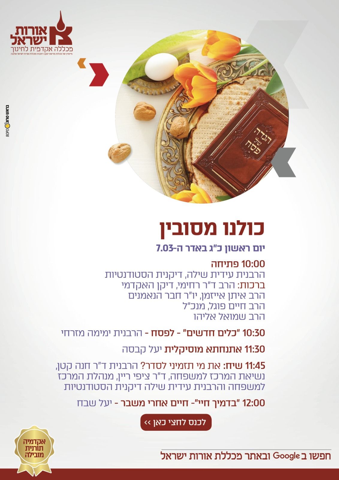 בימת עיון כולנו מסובין